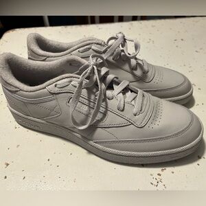 Reebok Light Gray Lace-Up Sneakers